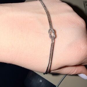 Chic Silver Knot Bracelet